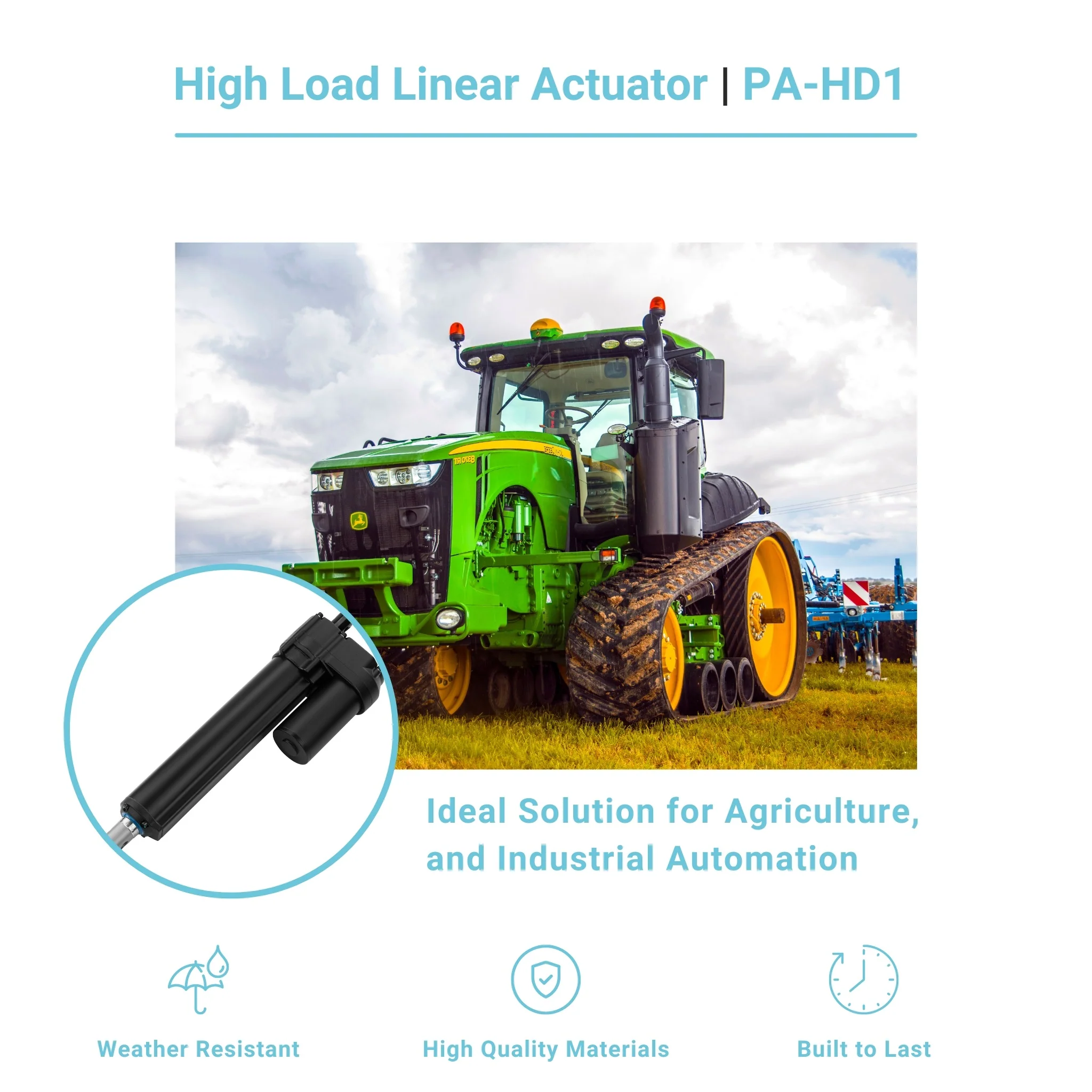 High Load Linear Actuator - Optional Feedback - Image 7